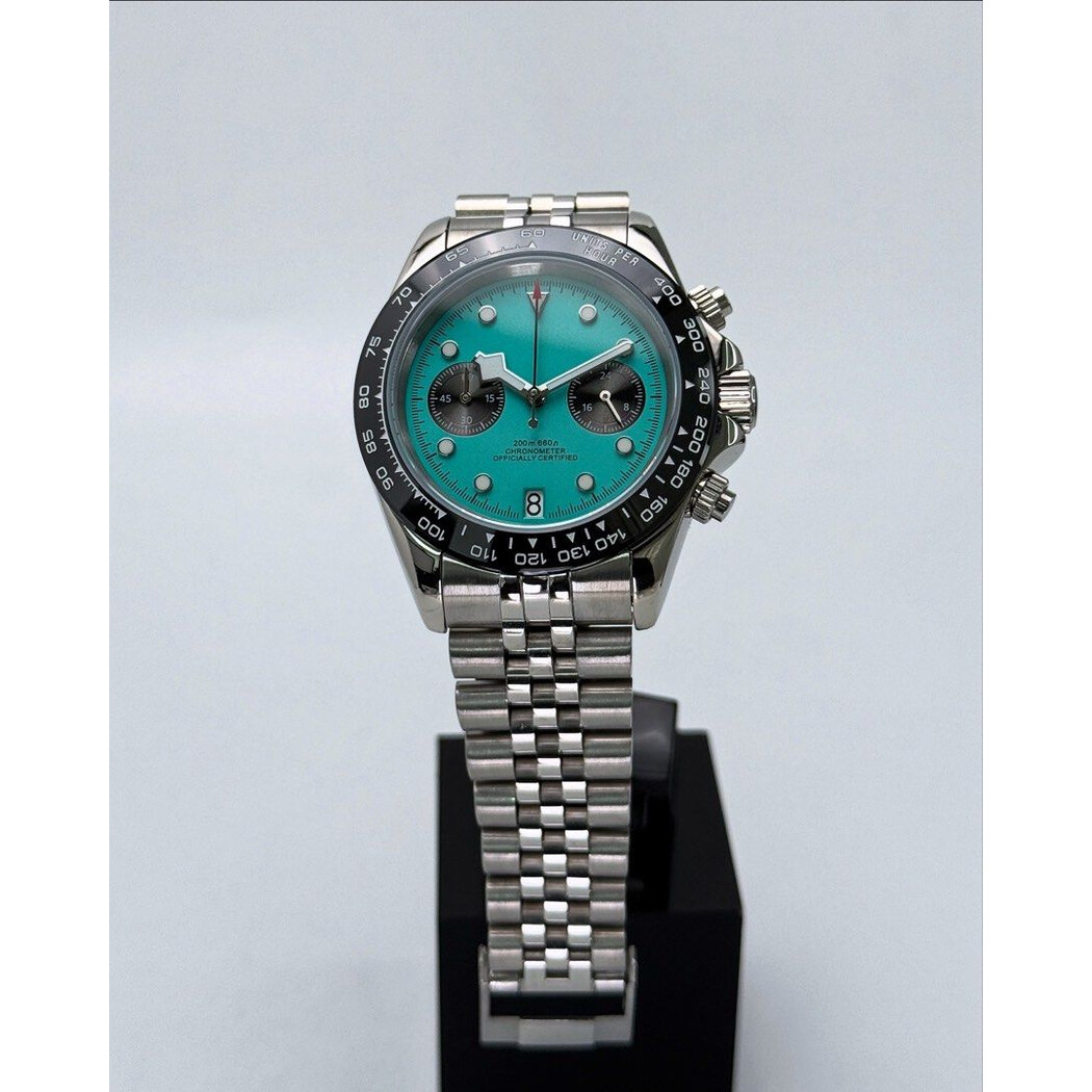 Custom Seiko Mod • Flamingo Blue BlackBay Quartz • 39.5mm